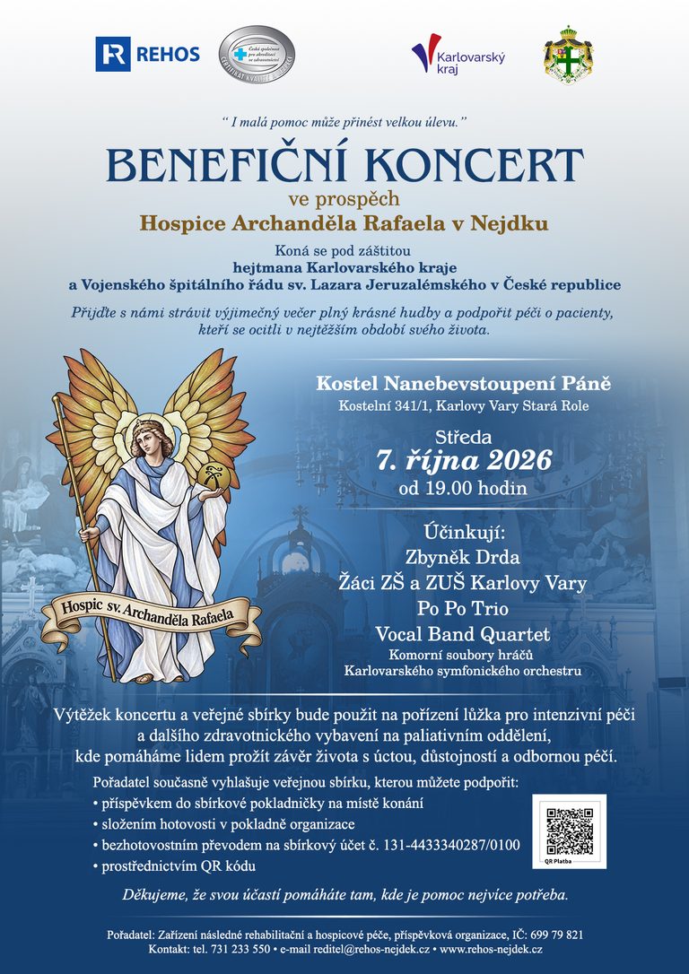 Benefiční koncert podpoří Hospic Archanděla Rafaela v Nejdku